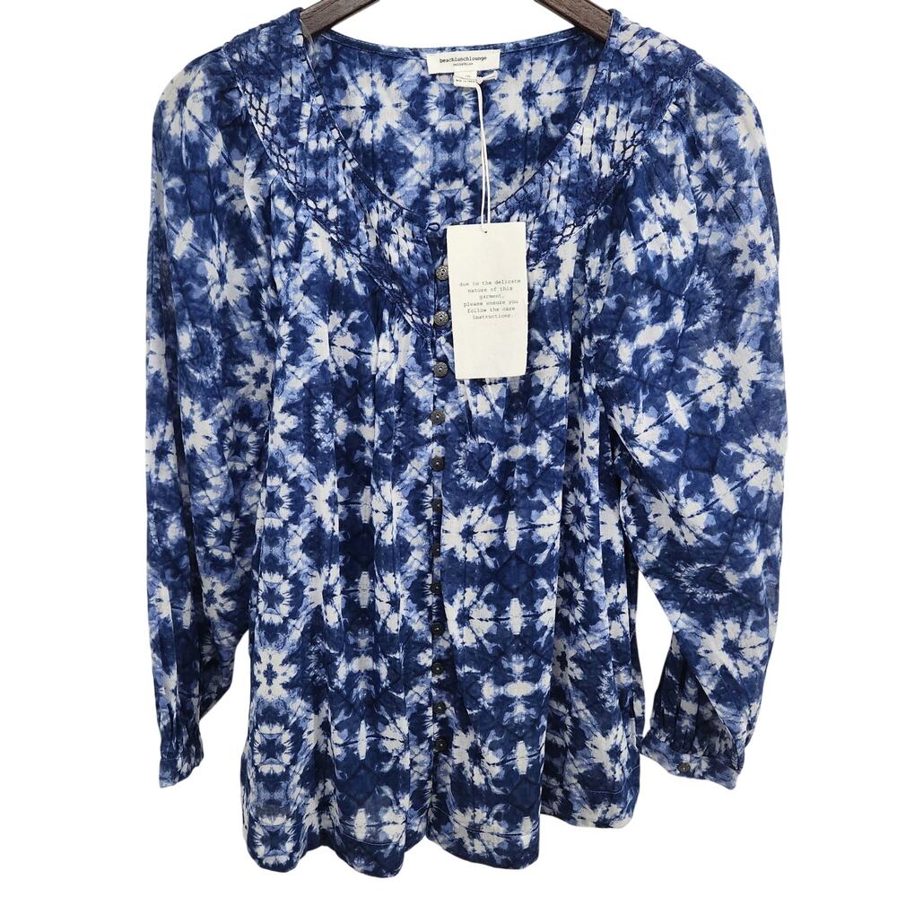 NWT beachlunchlounge Tie Dye Blouse Size Small